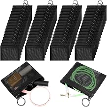 60 Pcs Small Zipper Pouch Bulk Nylon Mini Mesh Coin Pouches, Black | Multipurpose Coin Purse Pouch,Zippered Mesh Cosmetic Bag,Portable Storage Makeup Bags ,For Travel Cosmetics Earbuds Coins