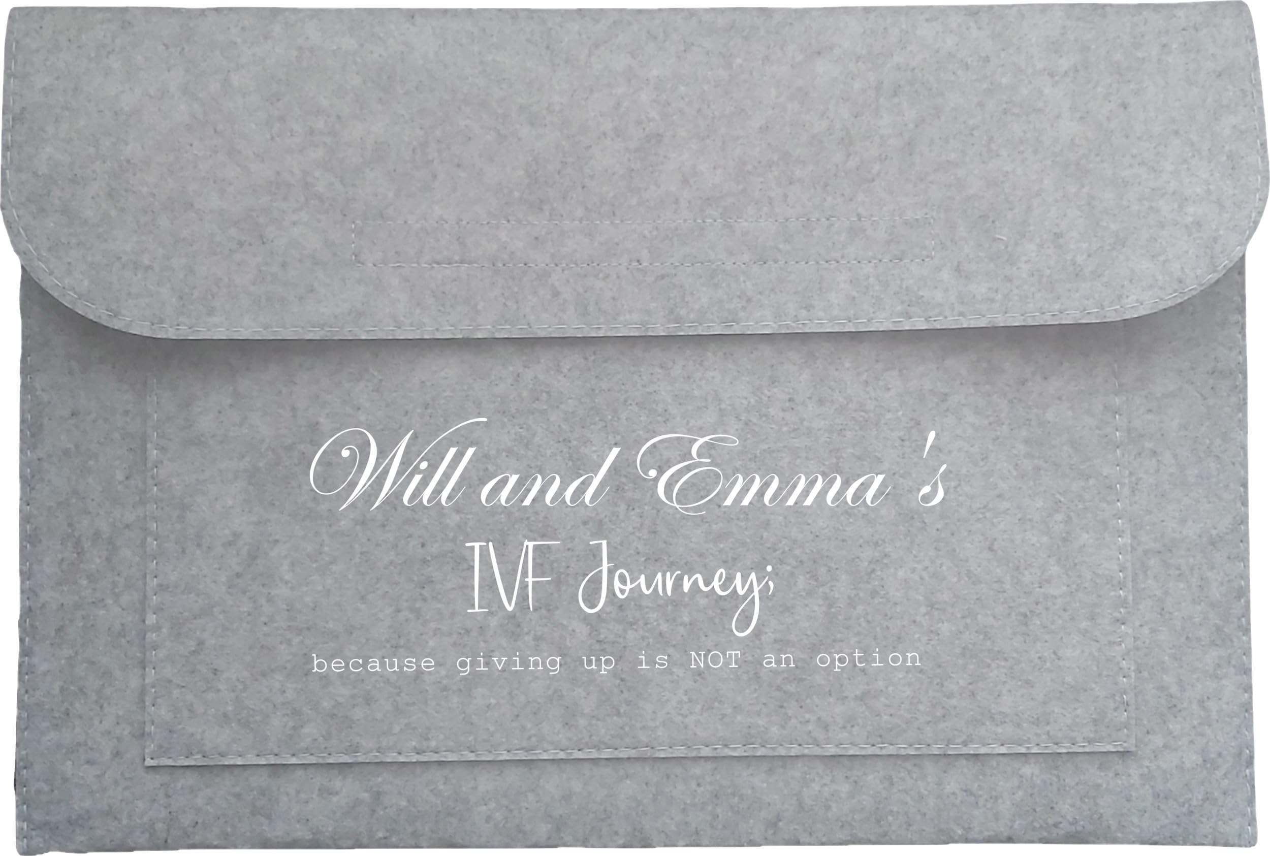 Personalised IVF Journey Notes Folder (Grey)