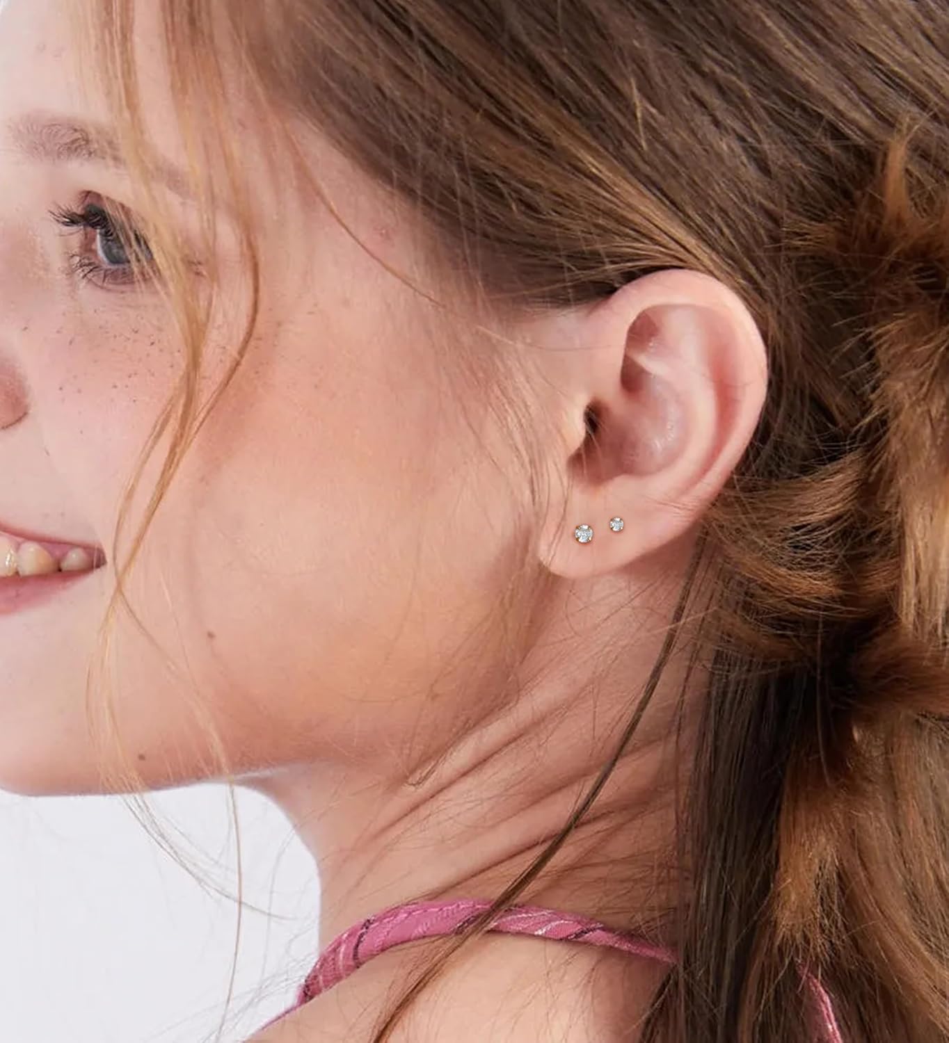 Staligue Titanium Stud Earrings for Sensitive Ears 2-5MM Cubic Zirconia Ball Dot Hypoallergenic Implant Grade Pure Titanium Earrings Studs for Women - Image 5