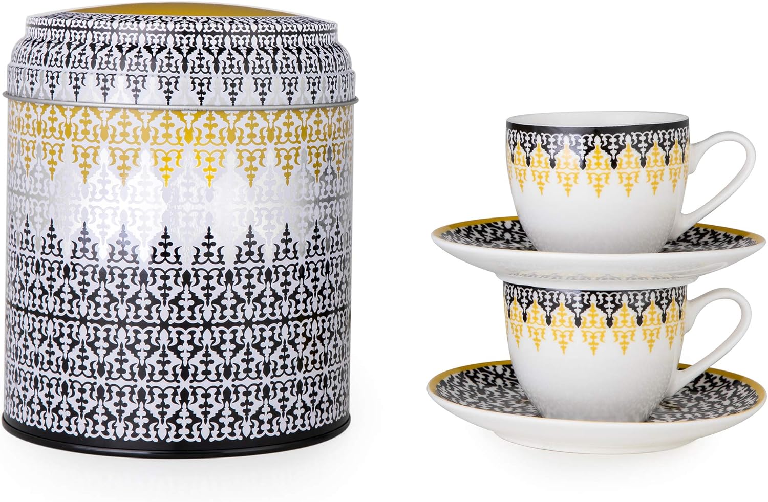 Images d'Orient Andalusia Metal Boxes with 2 Cups and Saucers