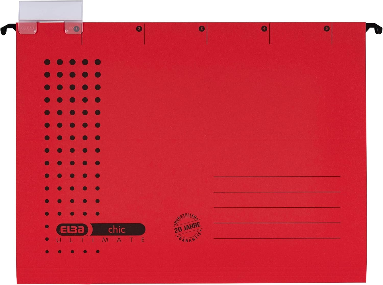 Elba Chic 85801RO Suspension Files A4 Recycled Cardboard 230 g/m² Red Pack of 5