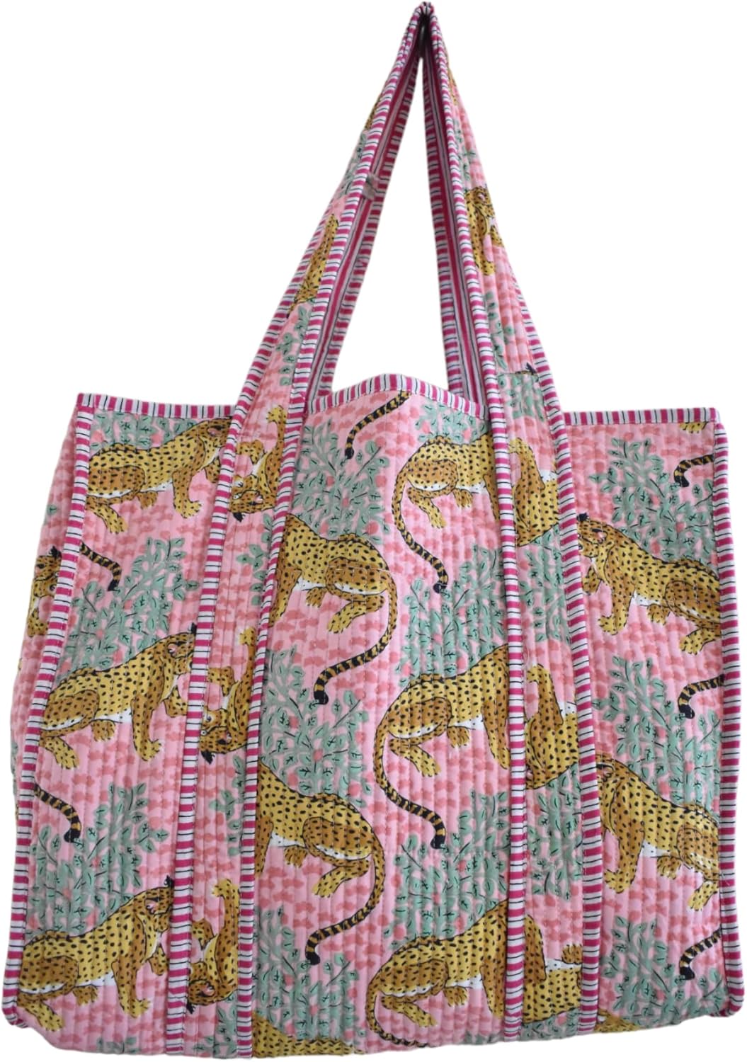 RAJBHOOMI HANDICRAFTS Women’s 100% Cotton Lightweight Shoulder Tote Bag with Interior Poeckt Casual Handbag for Women
