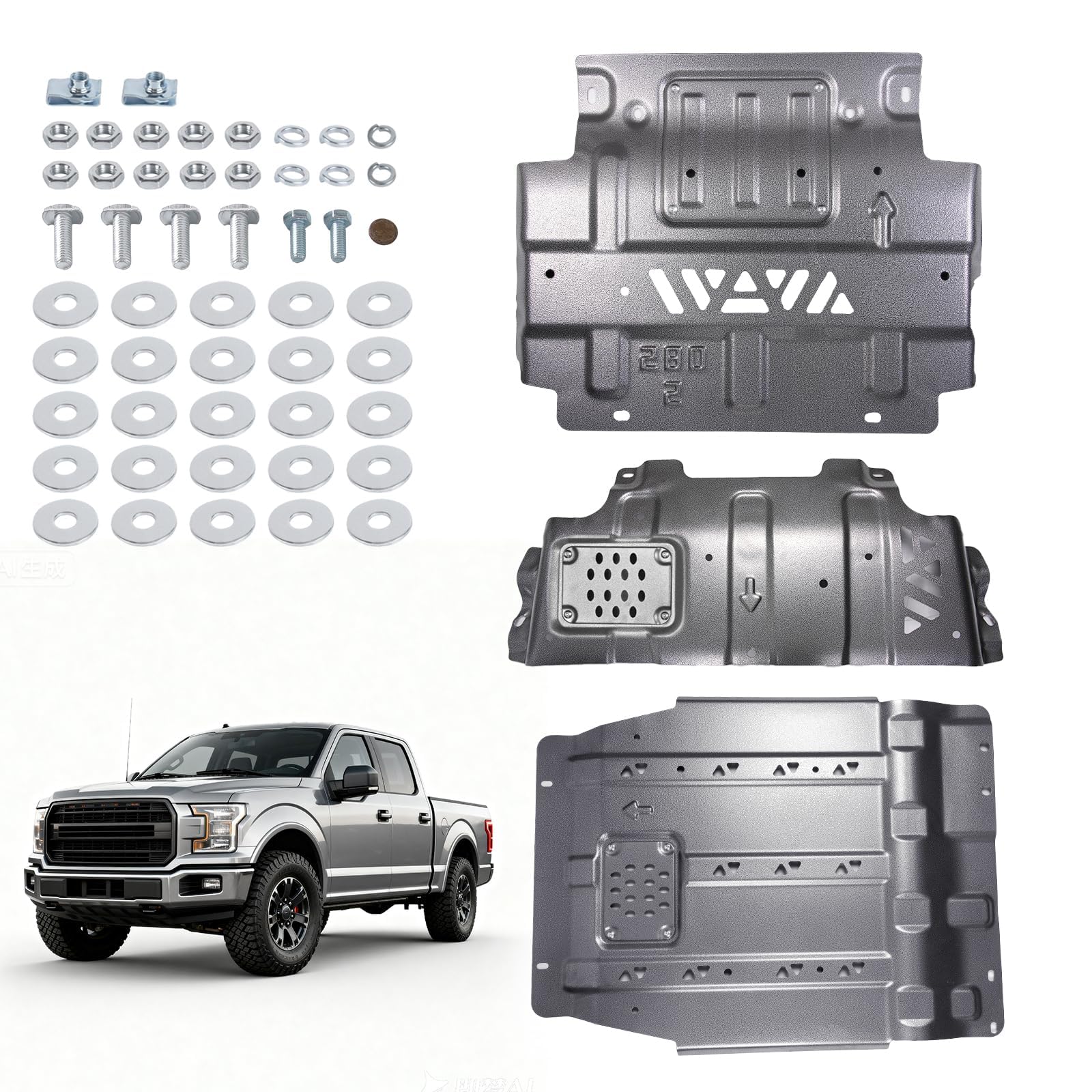 Photo 1 of KARTONMOTOR Full Skid Plate Kit for Ford F-150 2015-2022