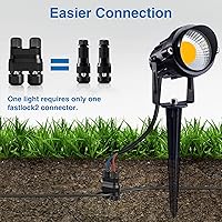 Vista 2 de SUNVIE Fastlock2 - Conector de cable de bajo voltaje para iluminación de paisaje, impermeable, conector de bajo voltaje, conectores de cable