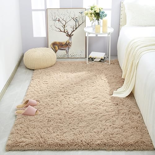 Miniatura 2 de Merelax Modern Soft Fluffy Large Shaggy Rug for Bedroom Livingroom Dorm Kids Room Indoor Home Decorative, Non-Slip Plush Furry Fur Area Rugs Comfy