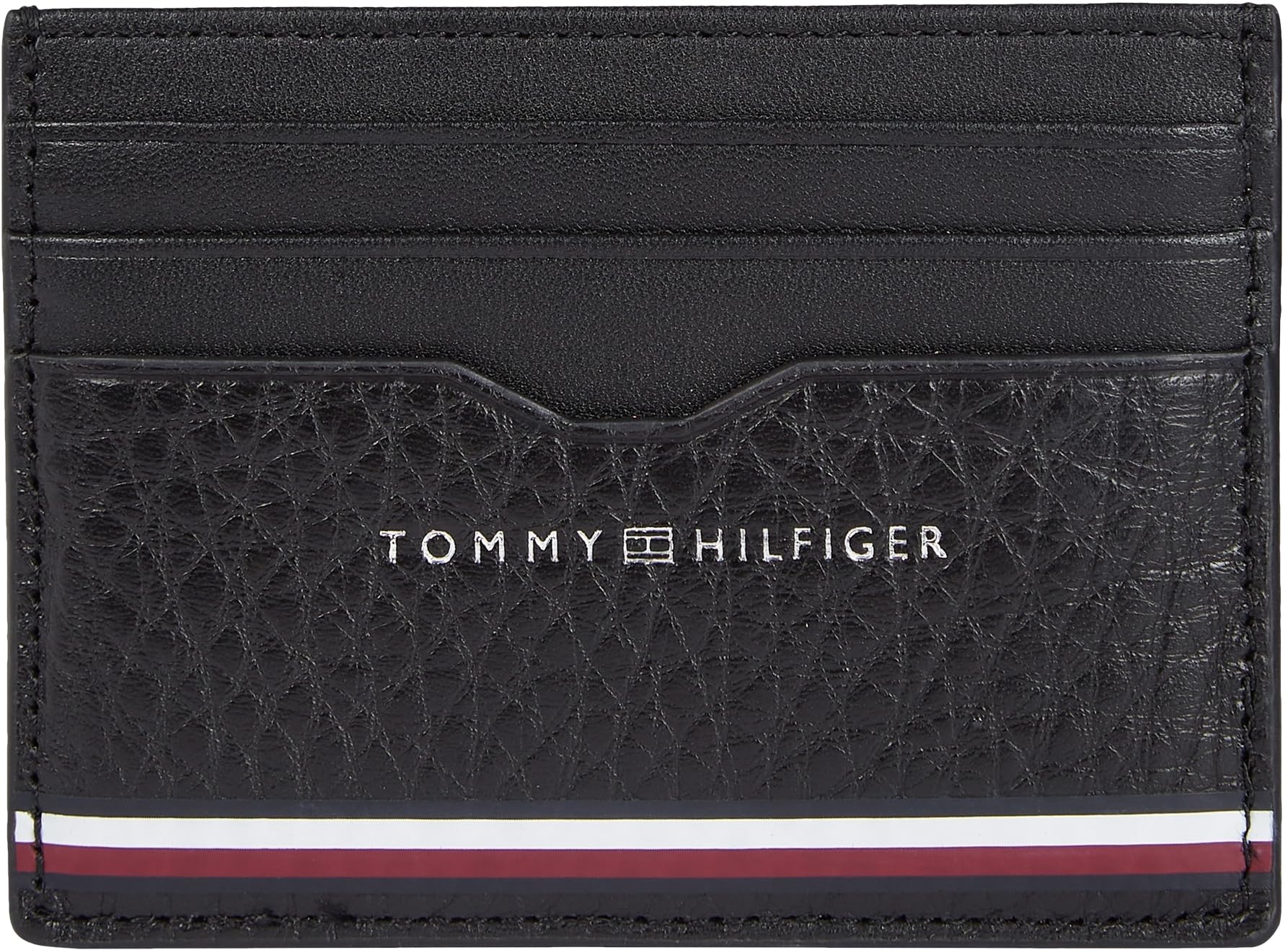 Tommy Hilfiger Men Cc Holder Wallet Small, Multicolor (Black), One Size