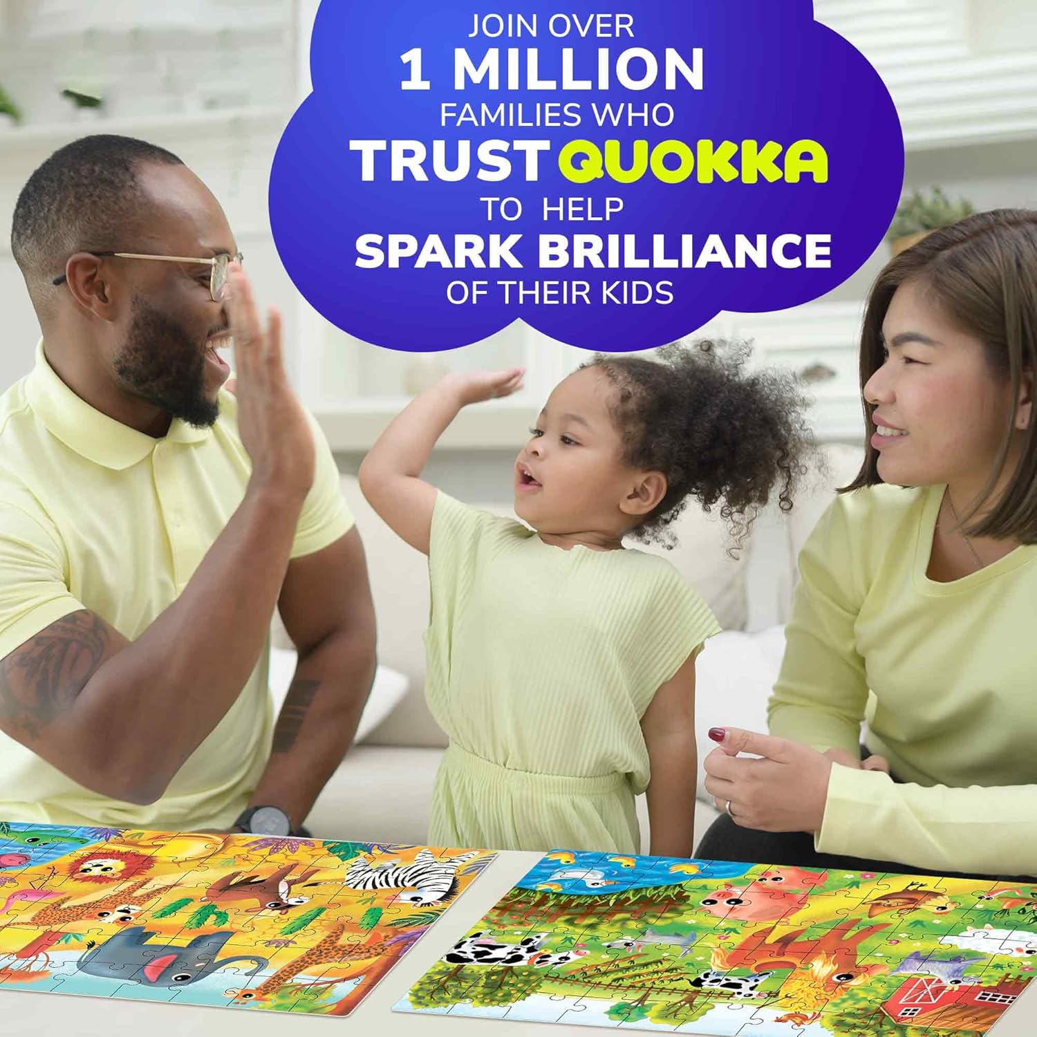 QUOKKA Puzzles for Kids Ages 4-6 - Set of 4x60 Jigsaw Puzzles for Toddlers 3-5 - Animals Toys for Children 6-8 yo - Gift Educational Game for Boys & Girls - Image 2