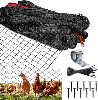 Vogelschutznetz 7,5 x 15 m, Vogelnetz Feinmaschig 5 cm Masche, UV- & Witterungs, Volierennetz Hühnernetz Gartennetz Teichnetz Taubennetz für Hühnergehege Balkon Dach schützt Obstbäume Gemüse