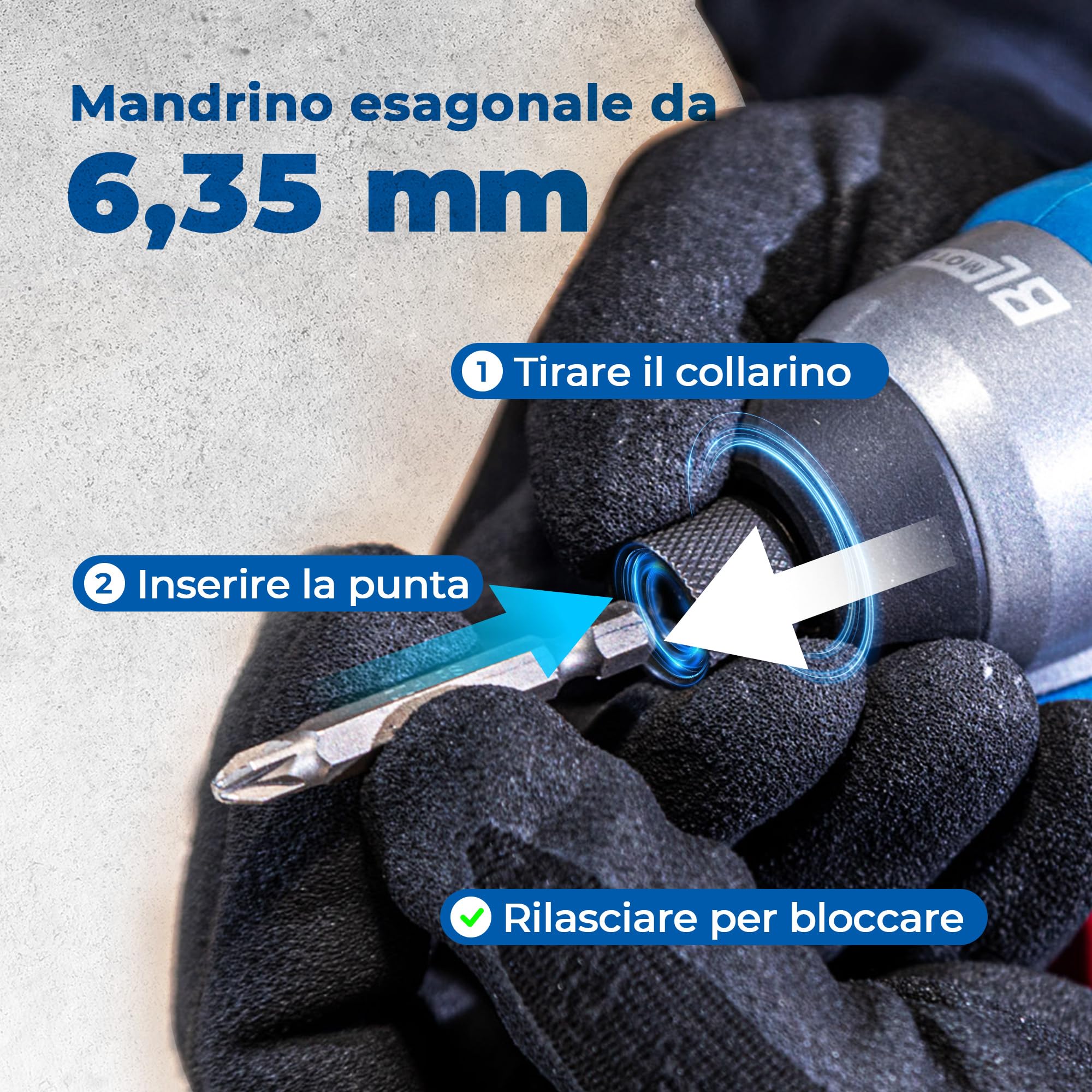 Dong Cheng Avvitatore a impulsi a batteria 20V 165Nm, 2 batterie | Per lavori di avvitamento pesanti, Avviamento graduale, Autoperforante, Hex 6,35mm, 3+1 velocità