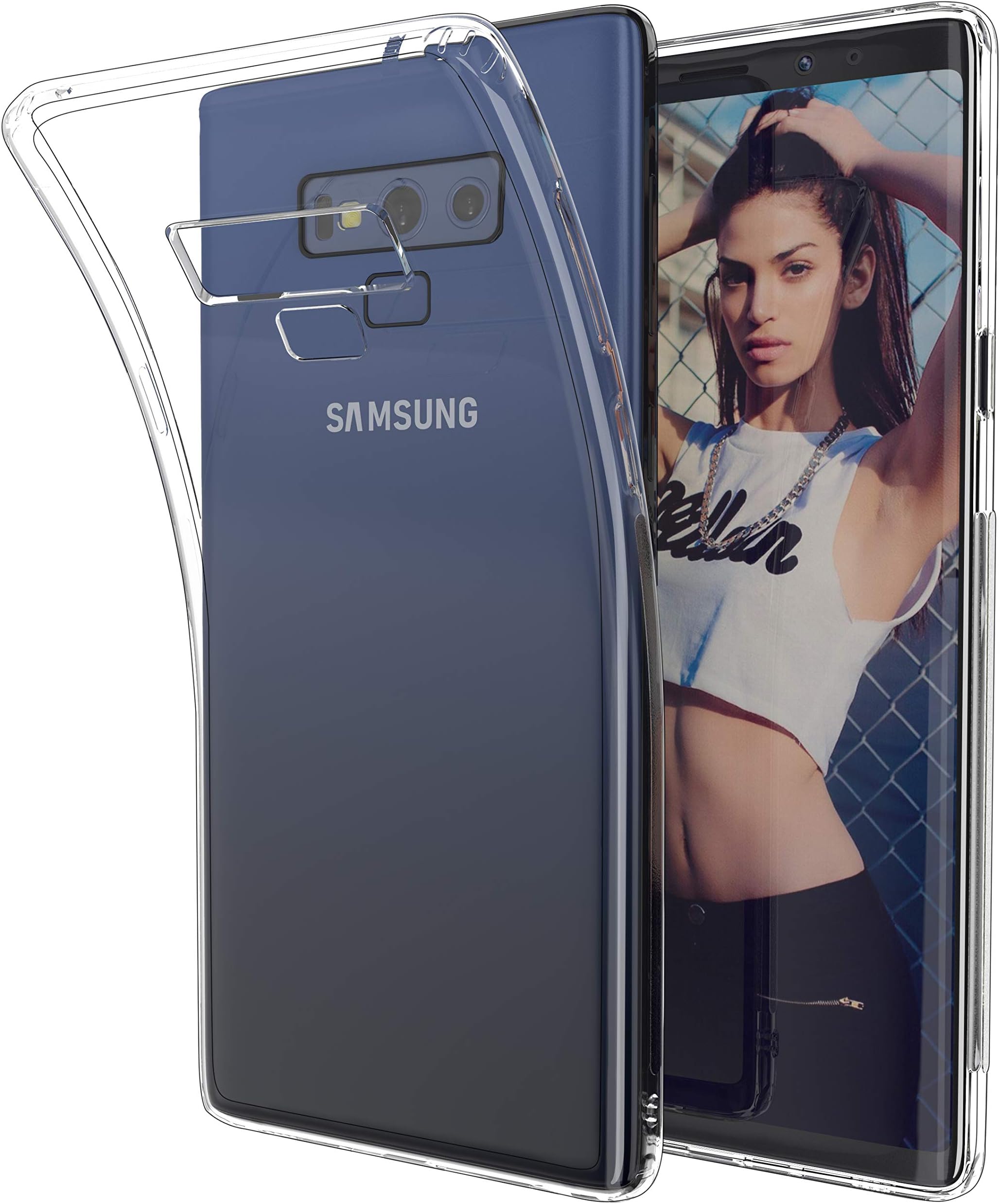 for Galaxy Note 9 Case Slim Thin Silicone Soft Skin Flexible TPU Gel Rubber Anti-Scratch Shock Absorption Protective Case Cover for Samsung Galaxy Note 9 (Crystal Clear)