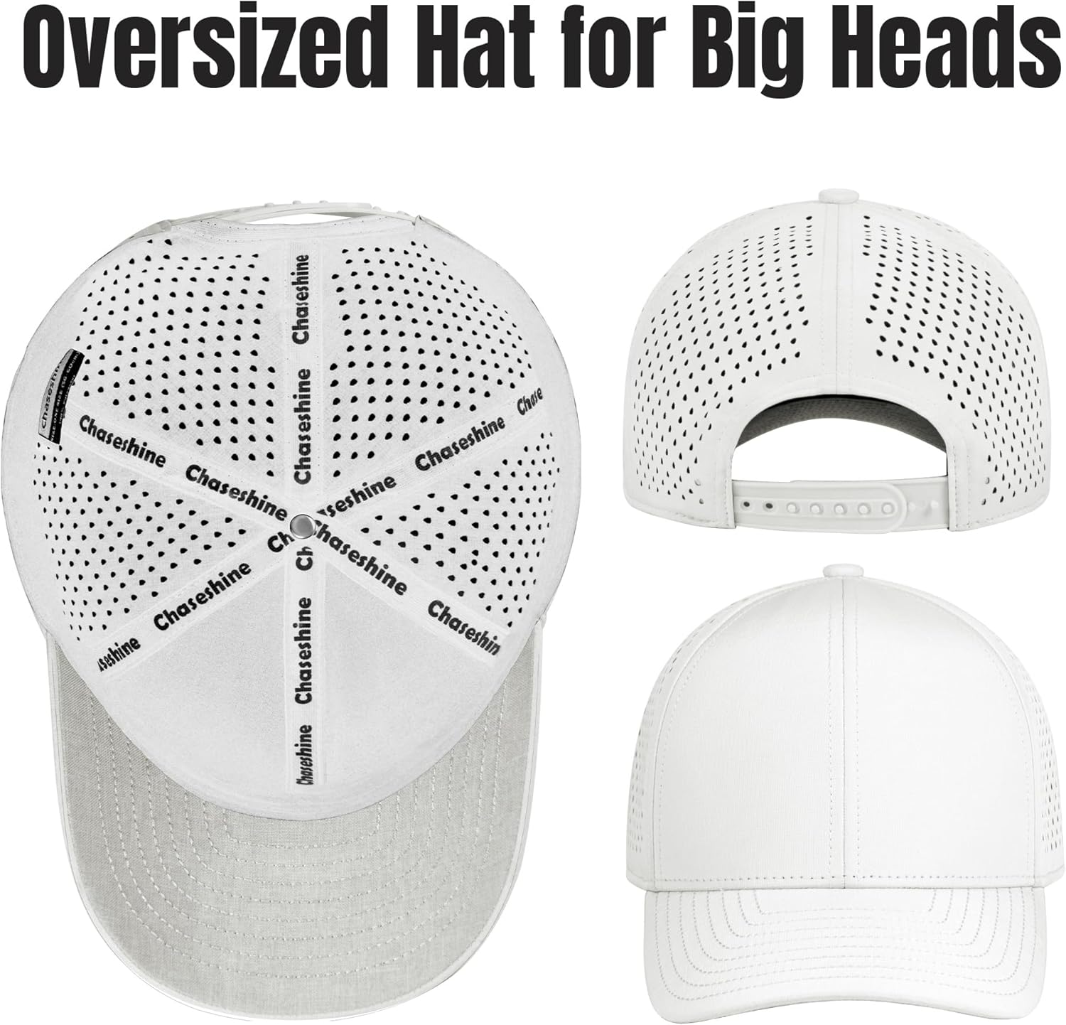 Performance Snapback Hats for Men Women,6 Panel Baseball Cap,Golf,Running,Workout - Image 2