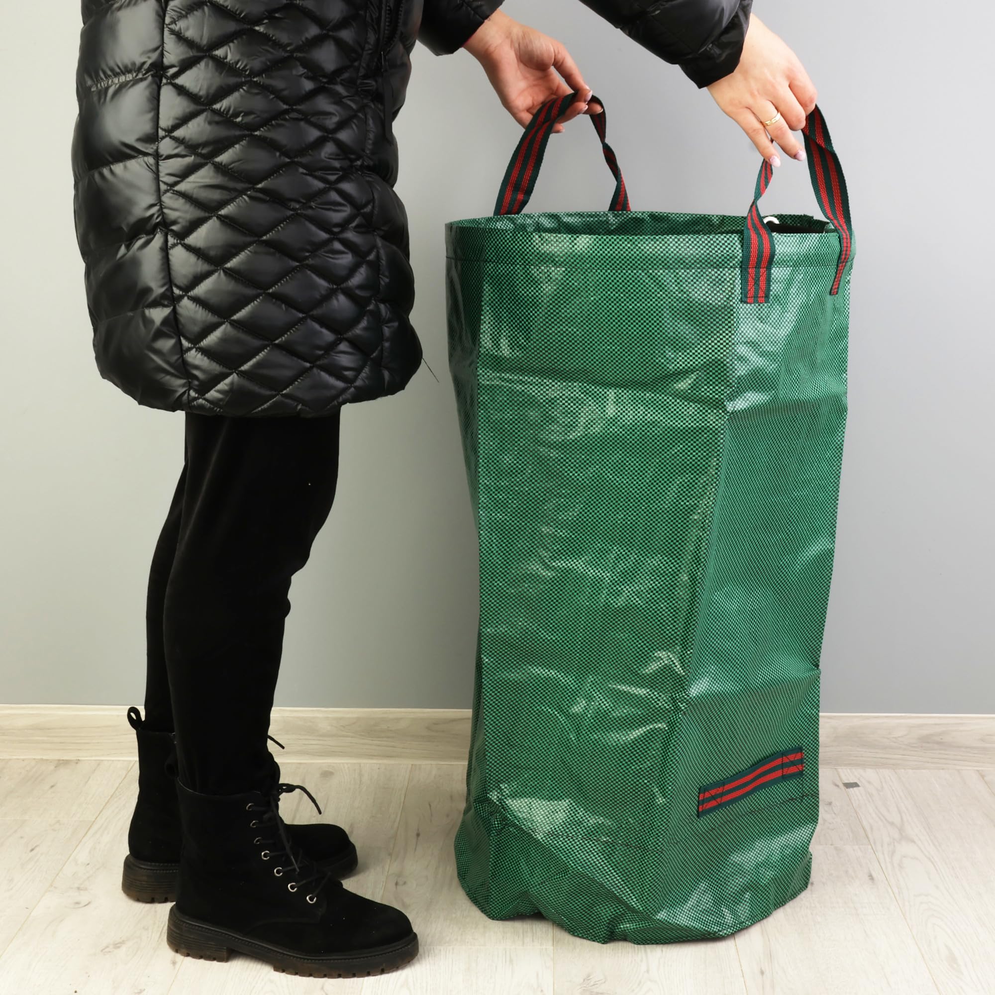 GardenMate worek ogrodowy na odpady ogrodowe, 120 l, stabilny worek na odpady ogrodowe, worek na liście, do cięcia trawnika, składany, duży, wytrzymały, z tkaniny polipropylenowej