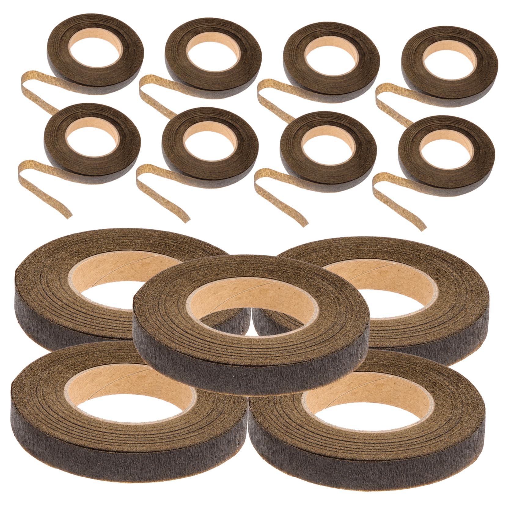 Housoutil 12Rolls Deep Floral Stem Wrapping Tape for DIY Flower Arrangements and Craft Projects Convenient Stretchy Design for Bouquets Present Packaging and More