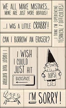 EK Success Brands 60-10118 Inkadinkado Card Making Stamp Set, Sorry