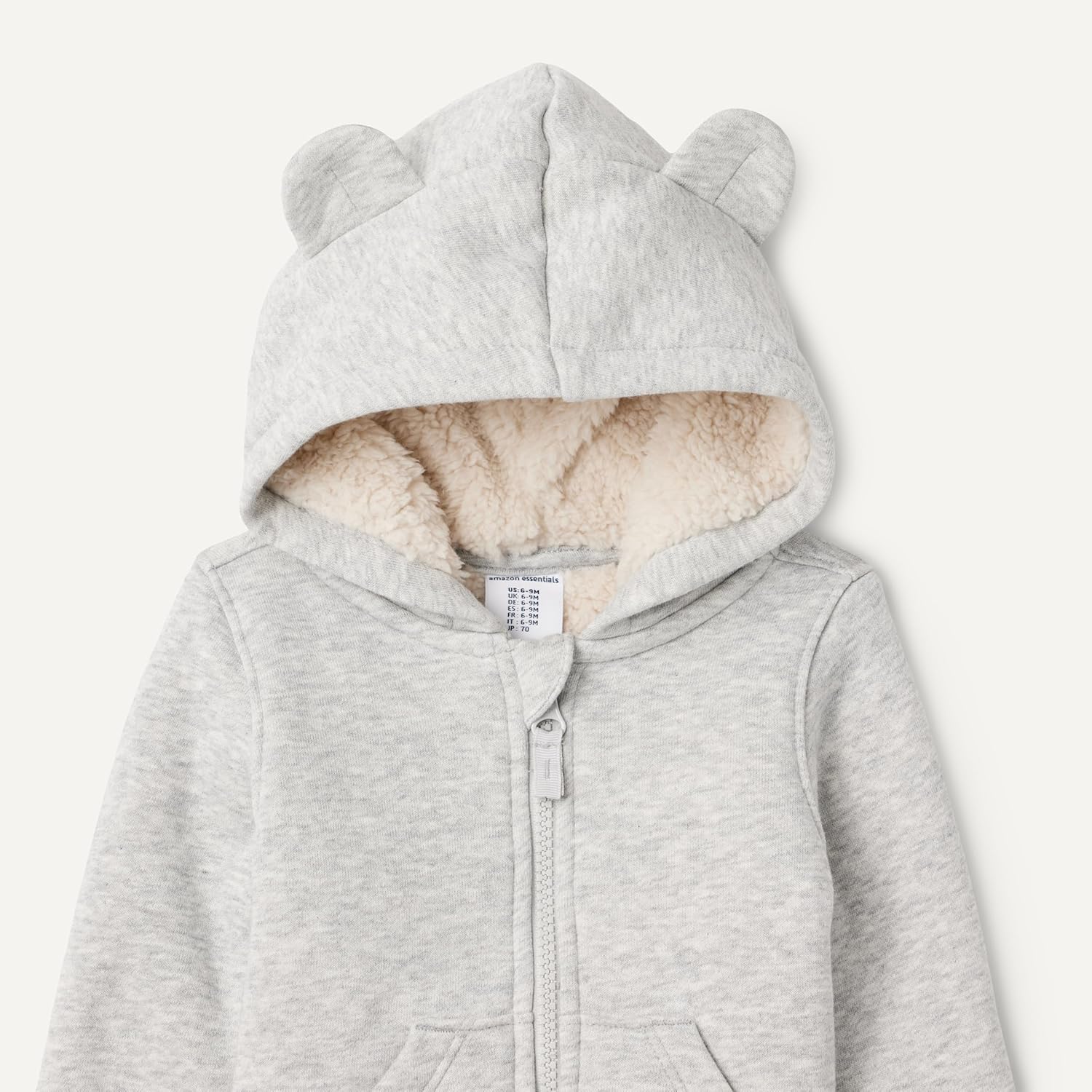 Amazon Essentials unisex-baby Sherpa Lined Full Zipper Hoodie - Image 4