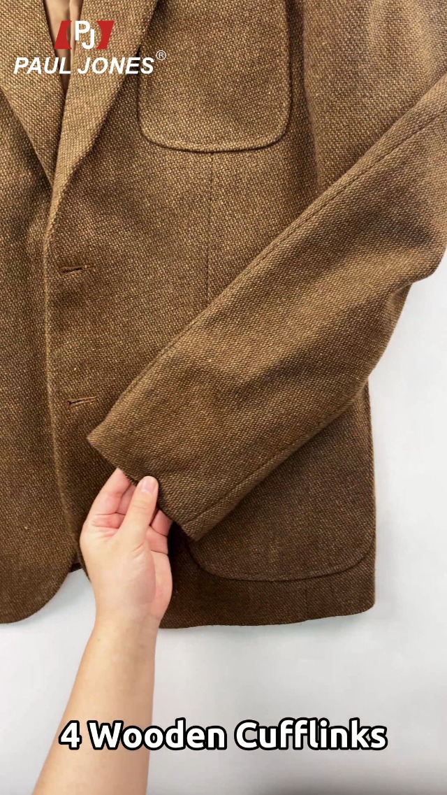 PJ PAUL JONES Mens Vintage Sport Coat Peaked Suit Jacket Tweed