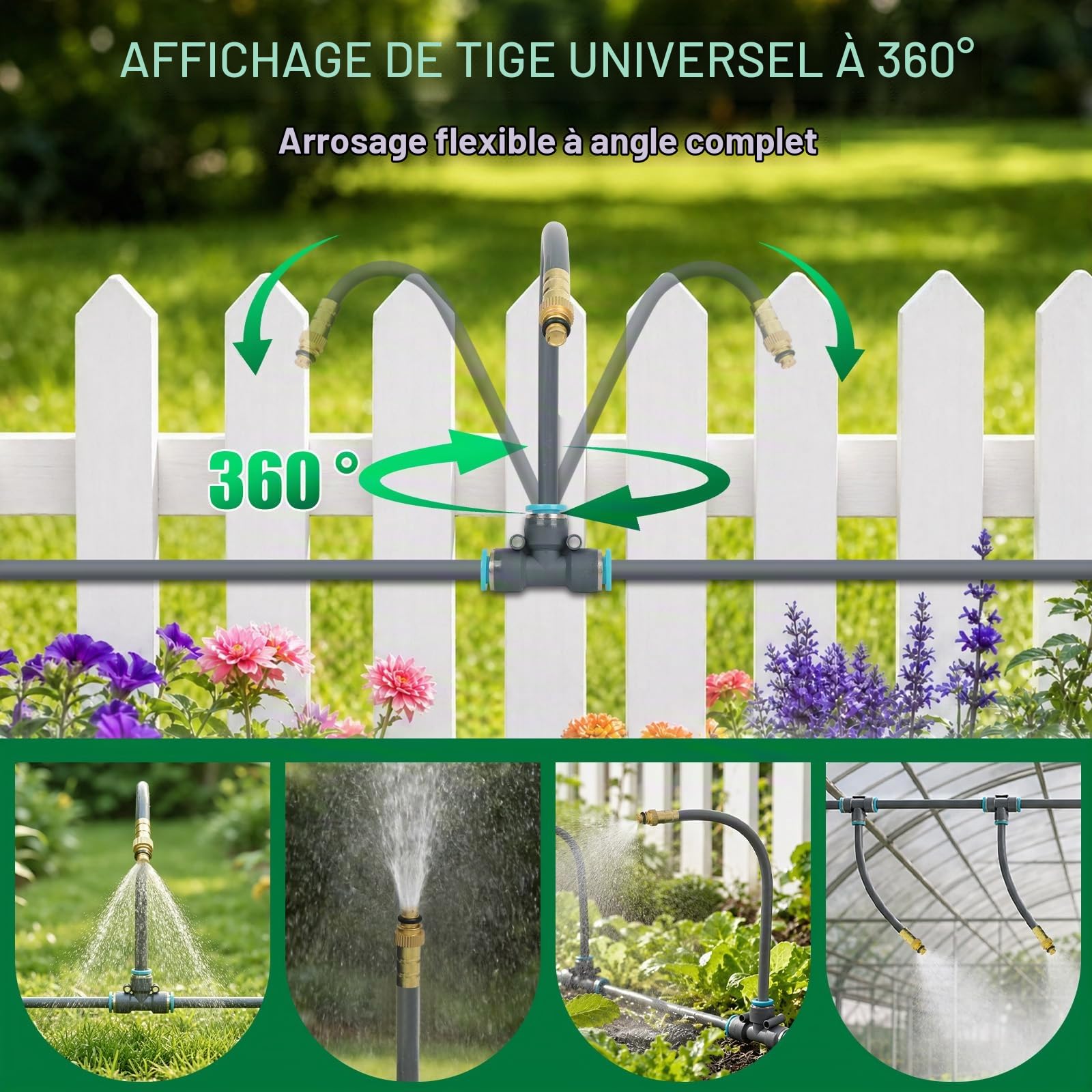 WingFly Système d'Irrigation Goutte-à-Goutte 60M, Arrosage Automatique