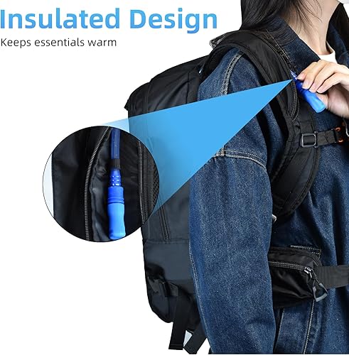 Miniatura 5 de AUMTISC Mochila de esquí, mochila ligera de snowboard de 25 litros, mochila de hidratación para esquí, snowboard, senderismo, viajes, Negro -,