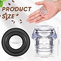 Vista 2 de Lounsweer 2 Sets Percolator Parts Top and Washer Ring Compatible with Farberware Yosemite Coffee Percolators Replacement Transparent Coffee Pot
