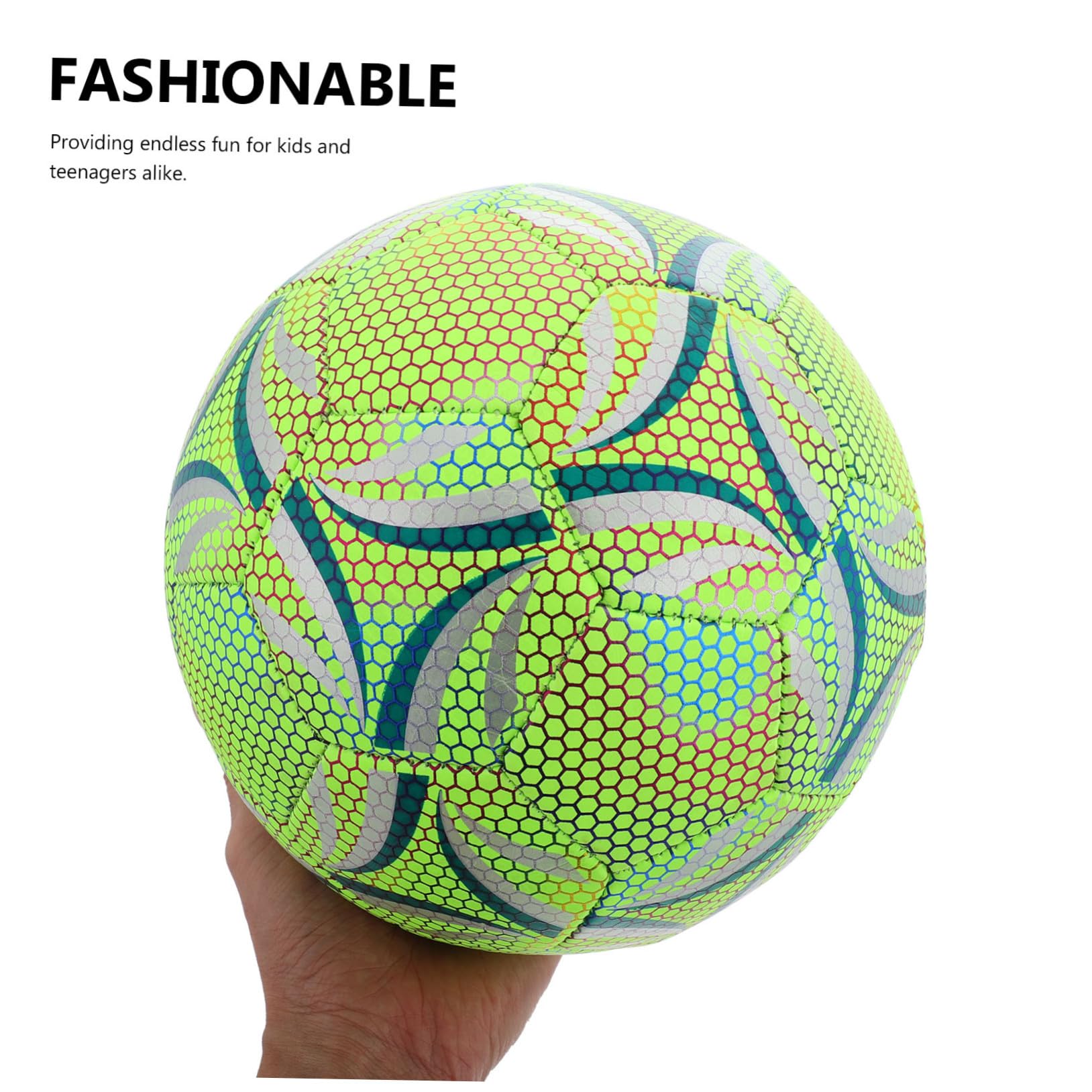 Pallone da Calcio Fluorescente Misura 5 Resistente e Sicuro per Allenamento e Partite Adolescenti visibilità Potenziata per Gioco Notturno all Aperto