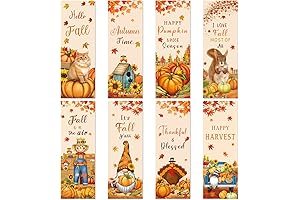 YoeeJob 48Pcs Cute Thanksgiving Bookmarks for Book Lovers
