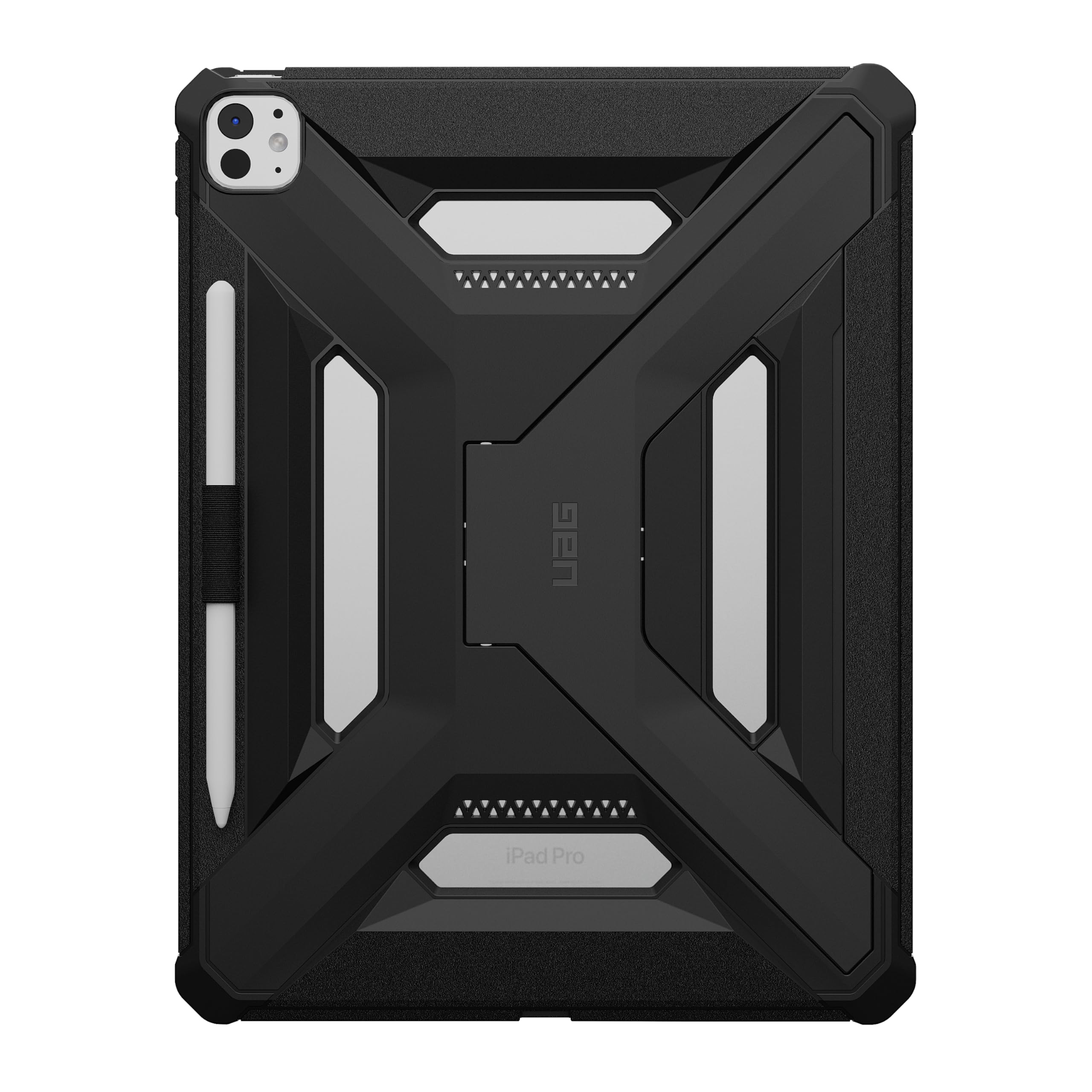 URBAN ARMOR GEAR UAG - Custodia protettiva progettata per iPad Pro 13" 8a/7a generazione 2024-2025 M5/M4 A3360 A3361 A3362 - Robusta custodia protettiva con cavalletto e portamatite Scout Plus nero