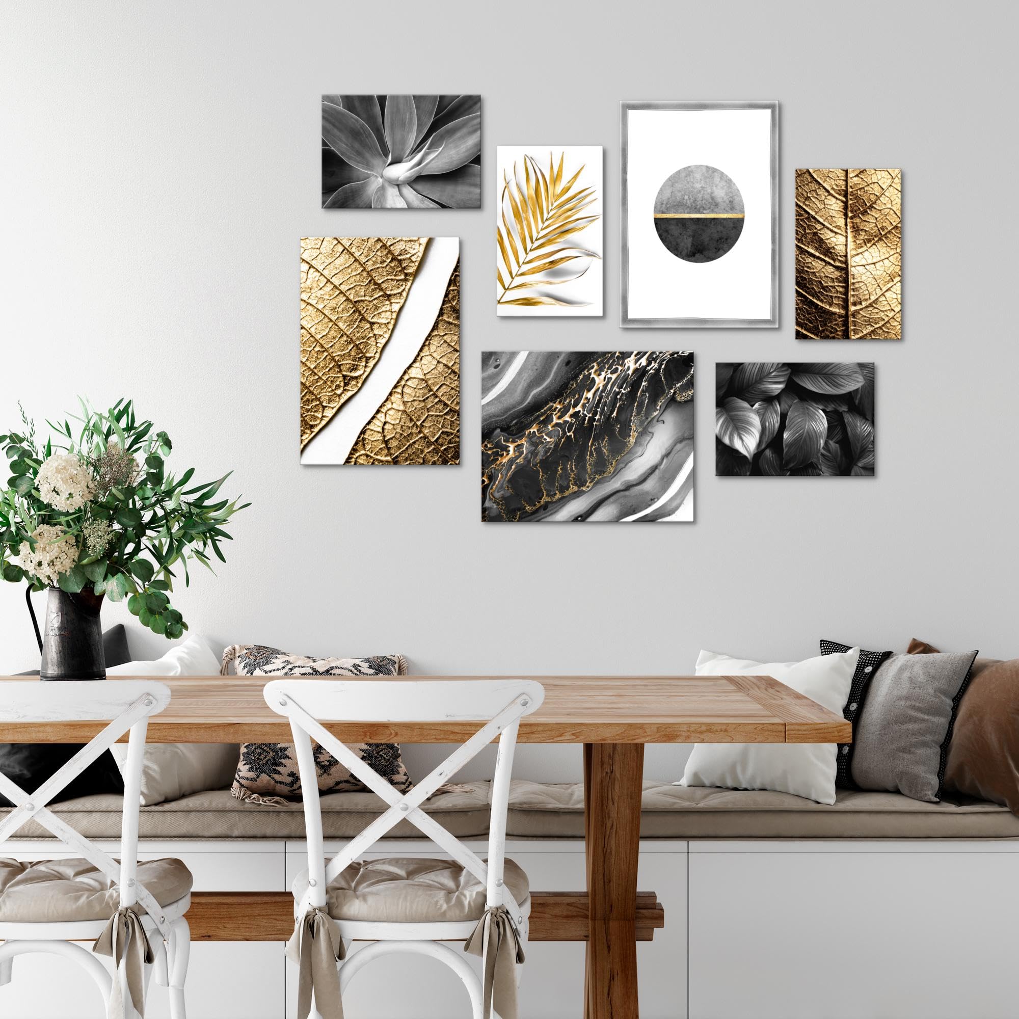 Tableau Décoratif Novart – Fleurs Pivoines Pour Chambre De Fille/adolescente – Prêt à Accrocher, Impression Non-tissé, 90x80 Cm (N016467a)