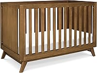 DaVinci Otto 3-in-1 Convertible Crib to Toddler Bed & Daybed - GREENGUARD Gold Certified, 4 Adjustable Heights, Sustainable Walnut Wood