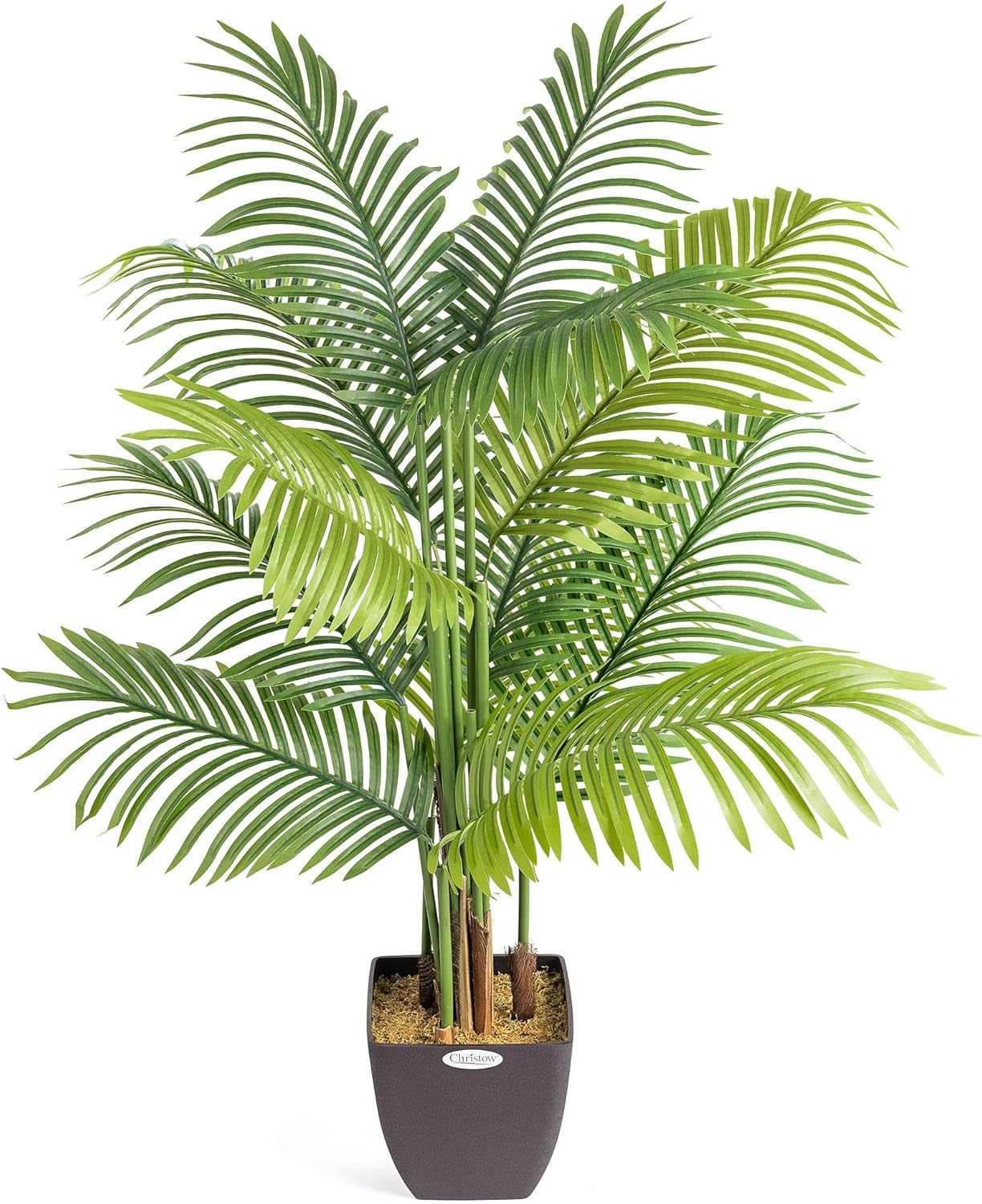 Christow Artificial Areca Palm Tree, Fake House Plant for Home