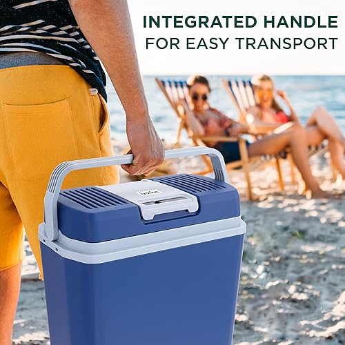 Miniatura 6 de Ivation Enfriador y calentador eléctrico con asa Refrigerador termoeléctrico portátil de 24 L para vehículos y camiones Cable de alimentación