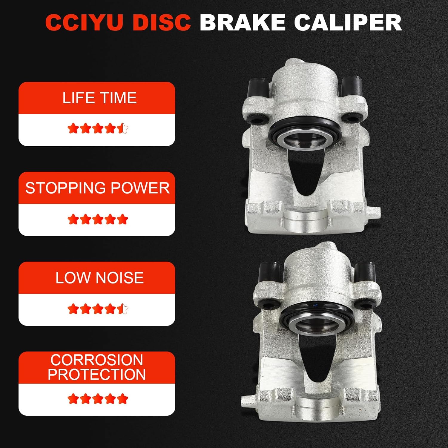 cciyu Front Left & Right Brake Calipers Assembly 192110 192111 For Volkswagen For Beetle/For Golf/For Golf City/For Jetta/For Jetta City