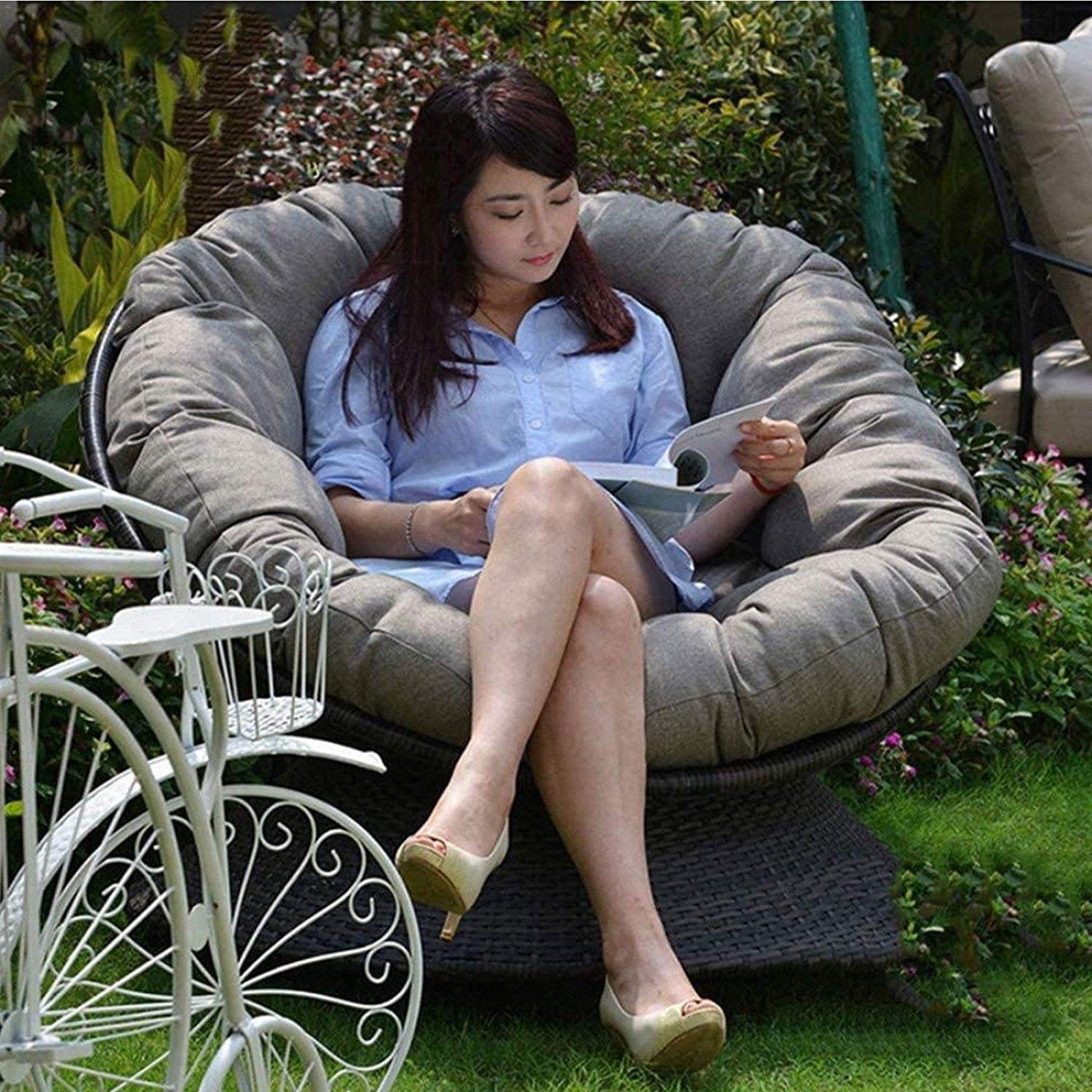 Amazon.co.jp: ハンギングバスケットチェアクッションラウンドチェア