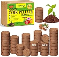 Vista 13 de Legigo 100 Piezas 30mm de Fibra de Coco Pellets Mezcla de Suelo para Inicio de Semillas - Pods de Suelo de Fibra de Coco Orgánico para Plántulas