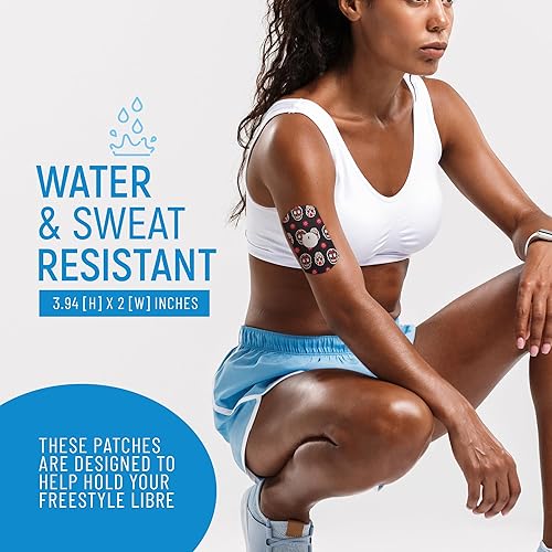 Miniatura 2 de Rockadex Parches adhesivos compatibles con Freestyle Libre Sensor 3, parches libres de estilo libre diseñados a medida, suministros para diabéticos,