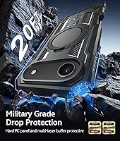 Vista 6 de FNTCASE Funda para iPhone Air Phone Case: Compatible con MagSafe Protector de pantalla integrado Soporte con grado militar a prueba de caídas