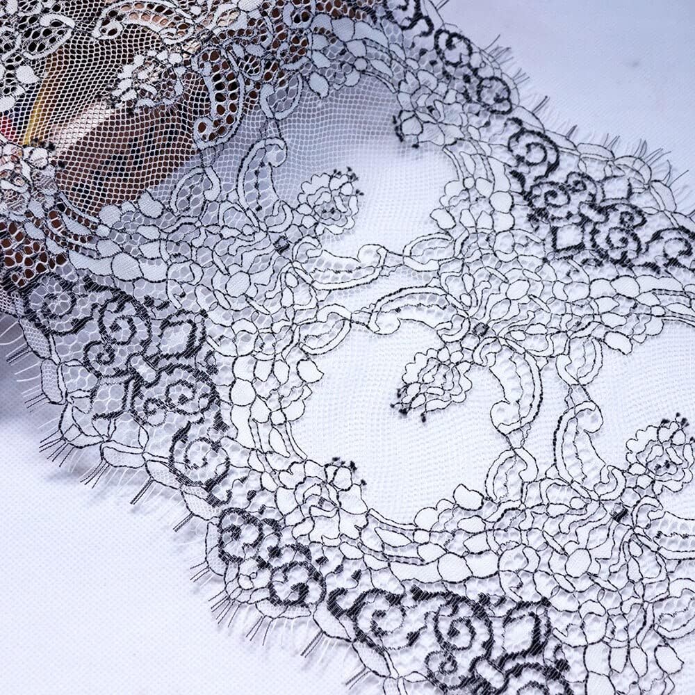 レース 3メートルの長い二重縁石まつげガイプリレーストリミング DIY 2幅4cm レース (Color : Red White)