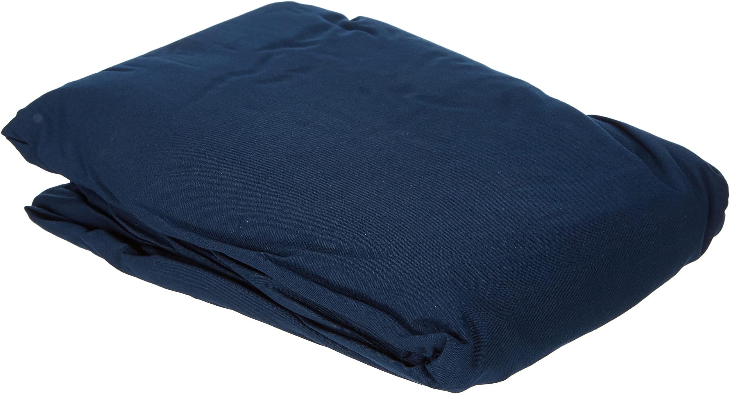 Amazon Basics Bedding Soft Microfibre Fitted Sheet with 12 inch (30 cm) Deep Pocket, 90 x 200 cm, Navy Blue