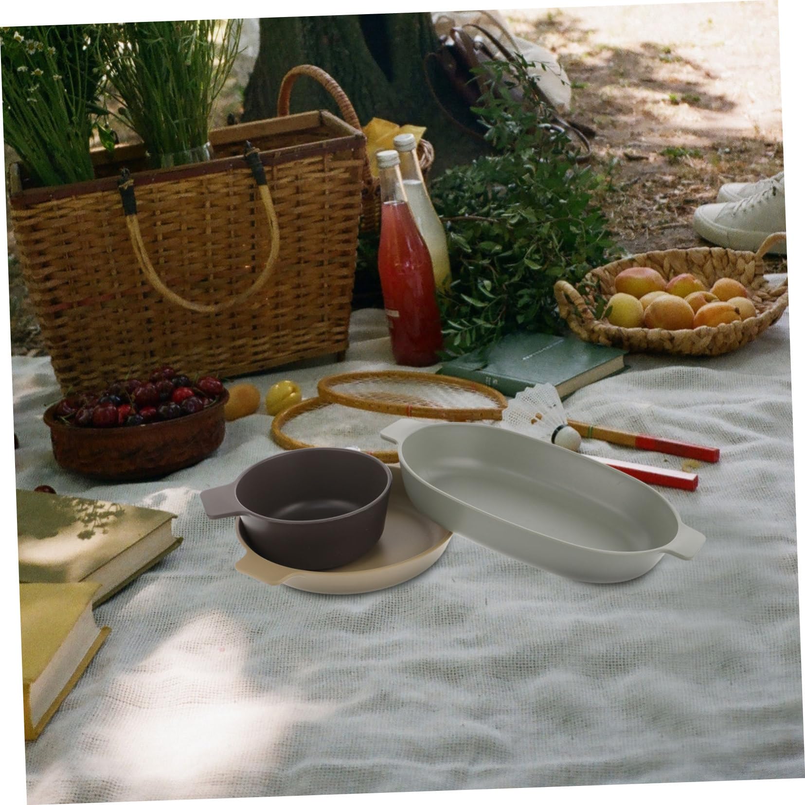 Toyvian Vajilla De Plástico Kit De Platos y Cubiertos Vajilla Irrompible para Camping y Picnic