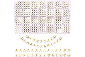 XIMISHOP 1400pcs Lettering Jewelry Beads