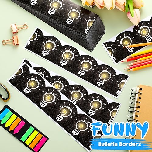 Miniatura 3 de 60 bombillas para tablón de anuncios, para enseñanza, tablón de anuncios, calcomanías de borde, divertidas decoraciones de pizarra, uso para