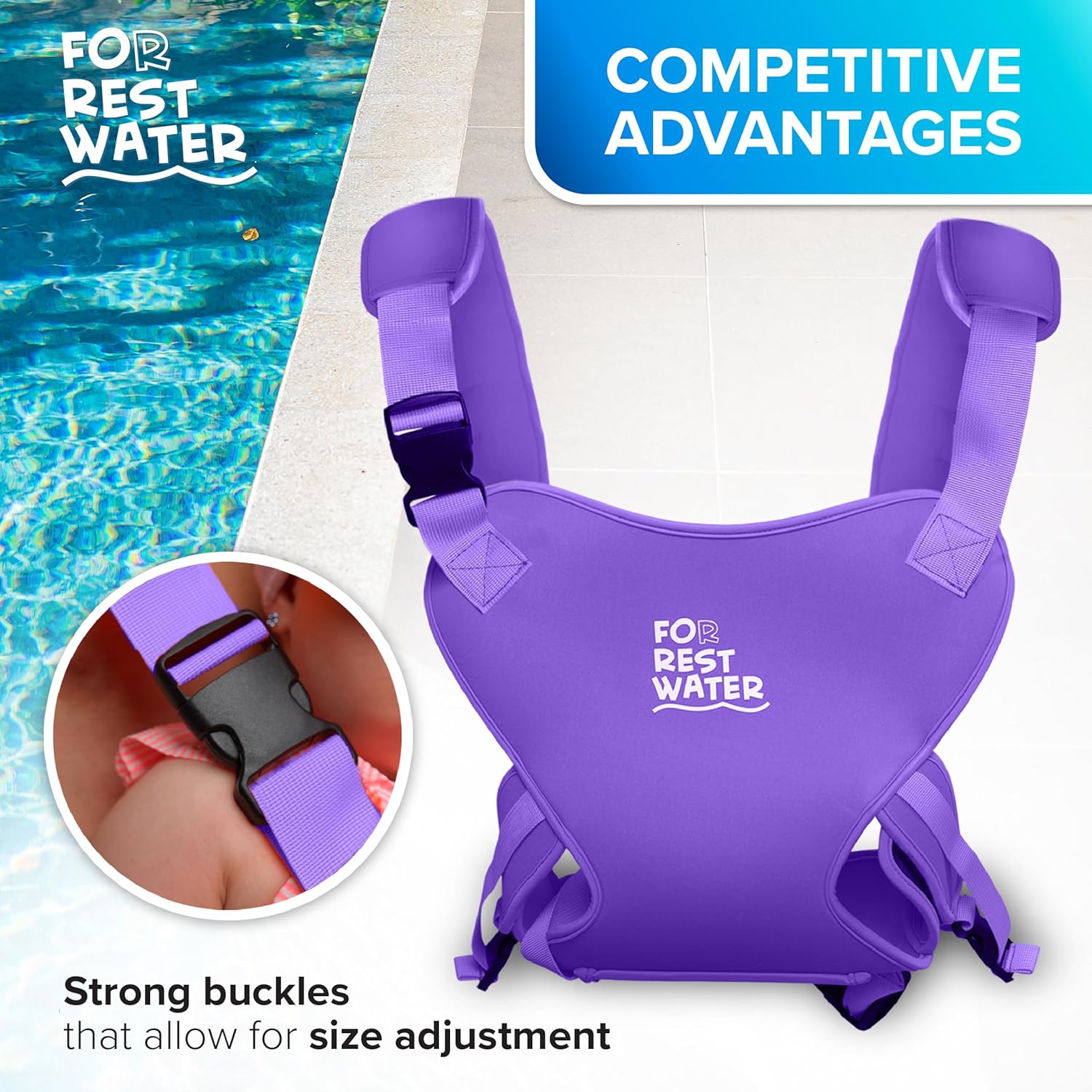 Baby Carrier - Premium Neoprene Ergonomic for Warm & Safe Water & Land Fun (4-24 Months) - Adjustable Infant & Toddler Harness – Summer & Winter Baby Carrier (Lilak)