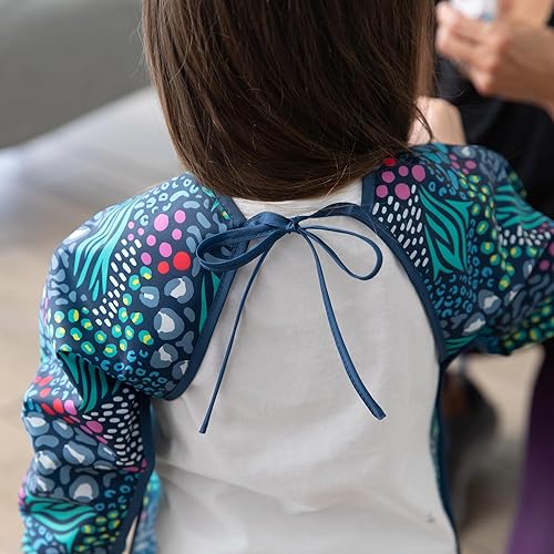 Miniatura 7 de Bumkins Disney - Bata de manga corta, reutilizable, impermeable, para niñas y niños de 3 a 7 años, delantal de pintura para niños, artes,