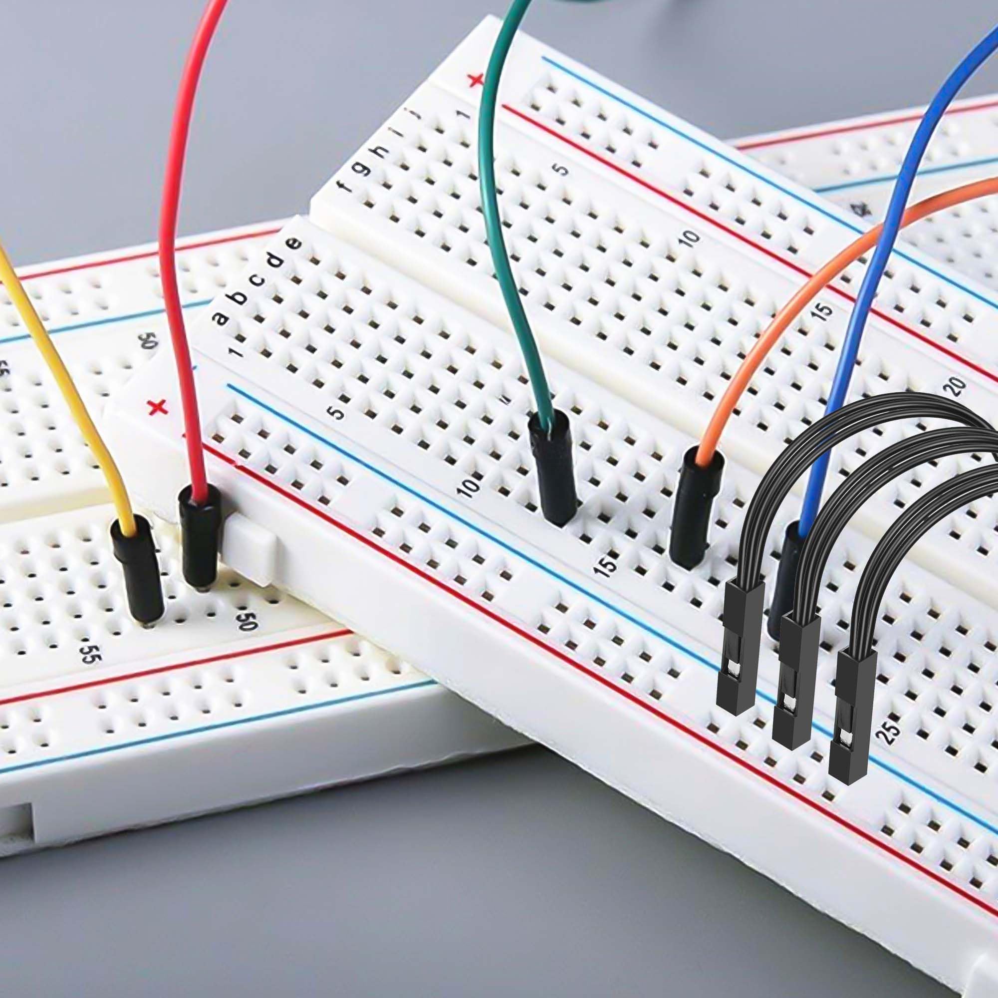 GINTOOYUN 10 cavi neri da 1 a 3 breadboard jumper da 28 AWG, 1 maschio a 3 femmine, 2,54 mm, terminale DuPont per tecnologia PCB, schede madri PC, ecc. (4,72 pollici)