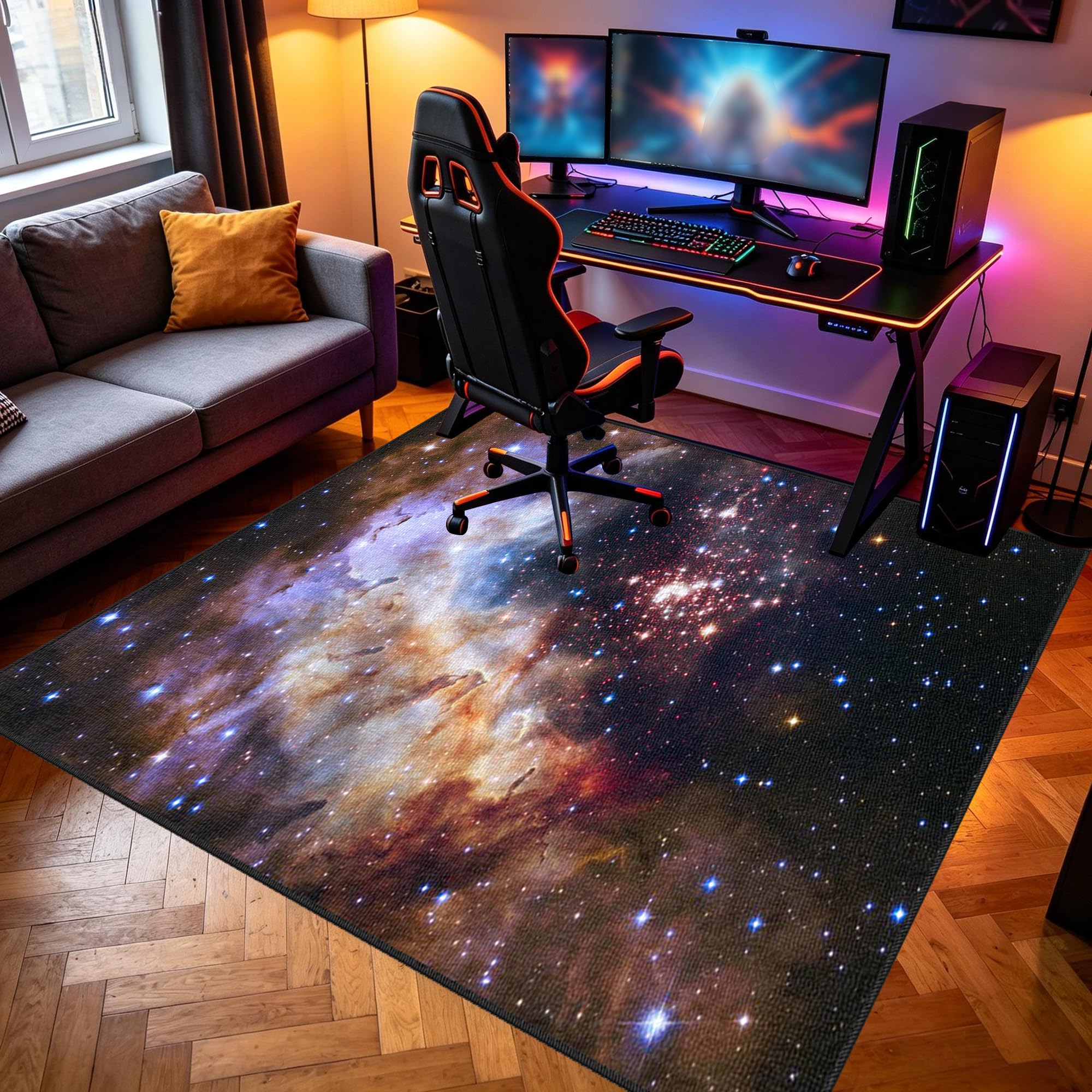 Dywan do sypialni dla chłopców, 90 x 110 cm / 35,43 x 43,31 cala mata podłogowa na twardą podłogę, mata do gier na krzesło, mata pod krzesło, mata do salonu dla graczy