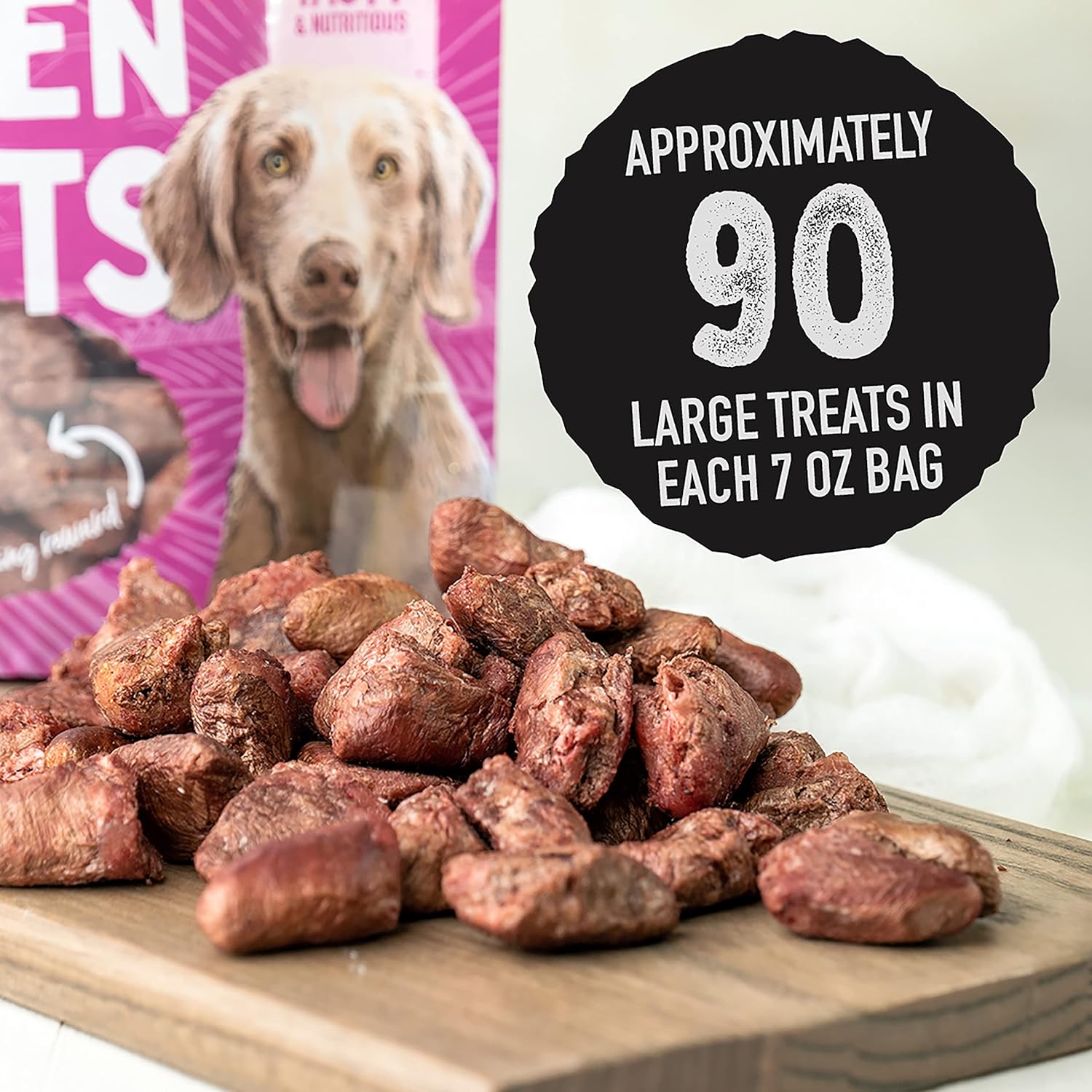 Dr. Harvey's Freeze-Dried Chicken Hearts - Training Dog Treats, Single Ingredient, All-Natural USA Sourced Protein, Allergen-Free - 7 Ounces (Pack of 3)