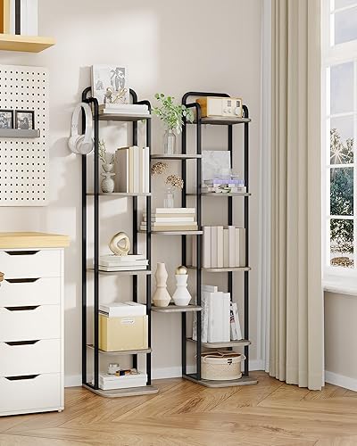 Miniatura 6 de Hzuaneri Zapatero vertical, estantes para zapatos, organizador de zapatos de madera para armario, entrada, torre de zapatos para espacios pequeños,