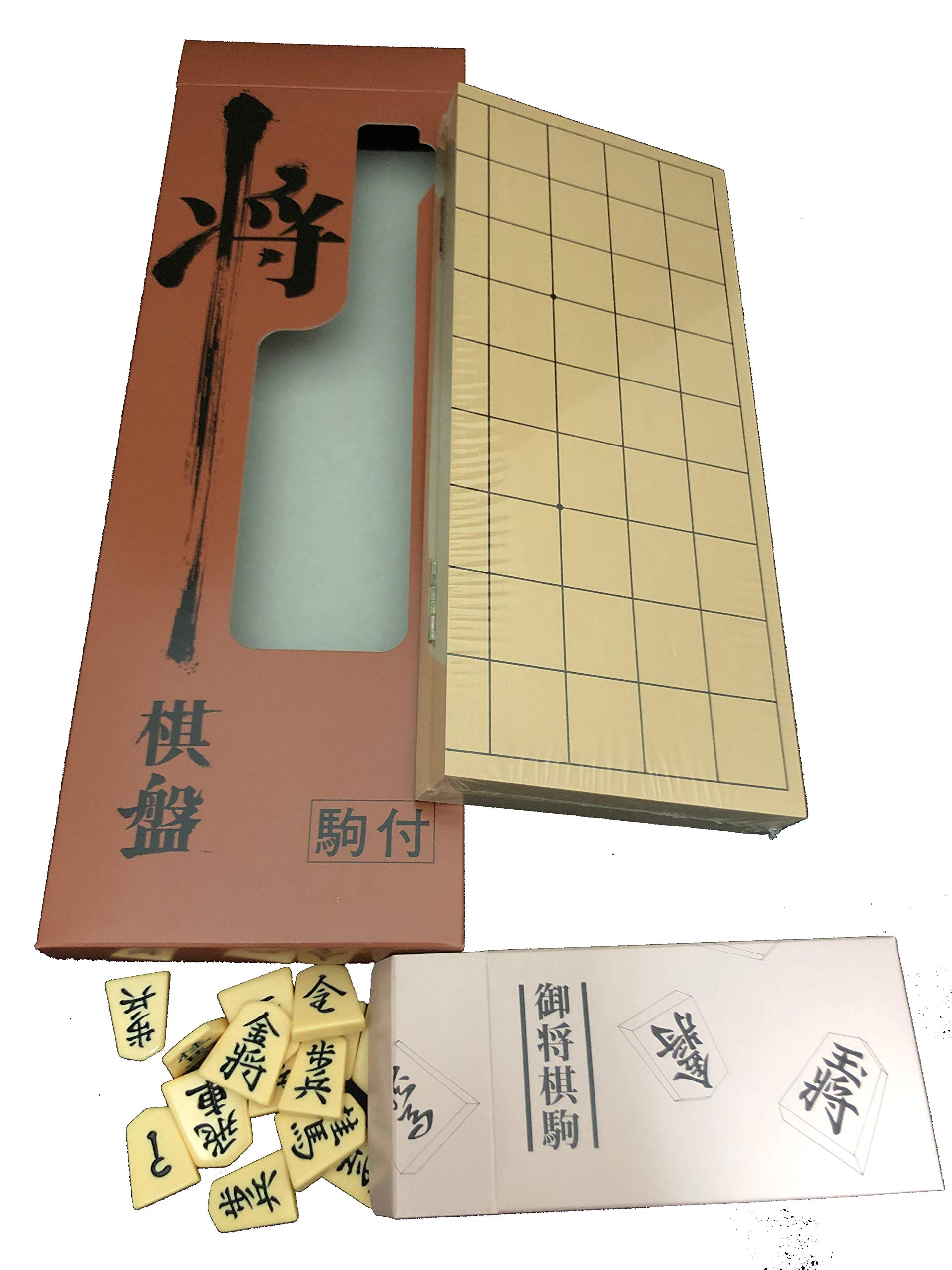 Amazon | 駒付木製将棋盤 碁石付木製囲碁盤 セット 年末年始は囲碁も