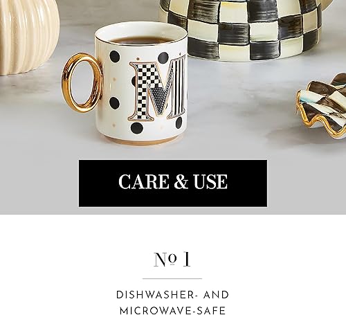 Miniatura 6 de MACKENZIE-CHILDS My Mug - Taza de café decorativa de cerámica con asa, R