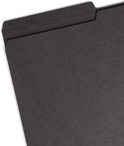 Miniatura 2 de Smead Carpeta de archivos reversible, pestaña impresa de 12 corte, tamaño carta, negro, 100 por caja (10364)