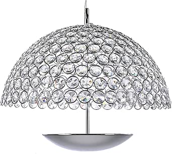 Polished Chrome 1 Light 16.25In. Wide Pendant from The Parasol Collection